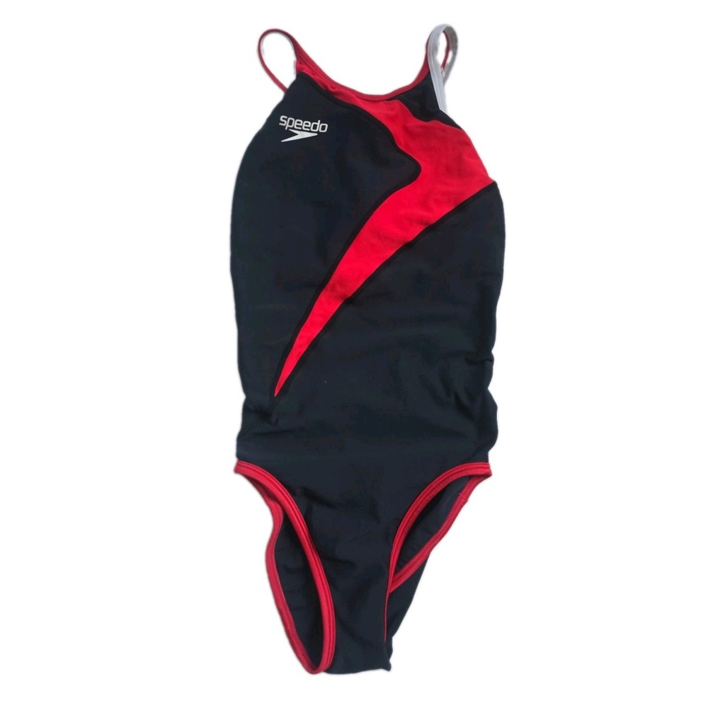 Speedo TurnS Training Swimsuit Black Red STW01902 Size M JASPO US 26